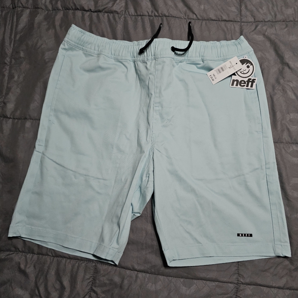 Neff Twill Shorts Men's Size L Drawstring Mint